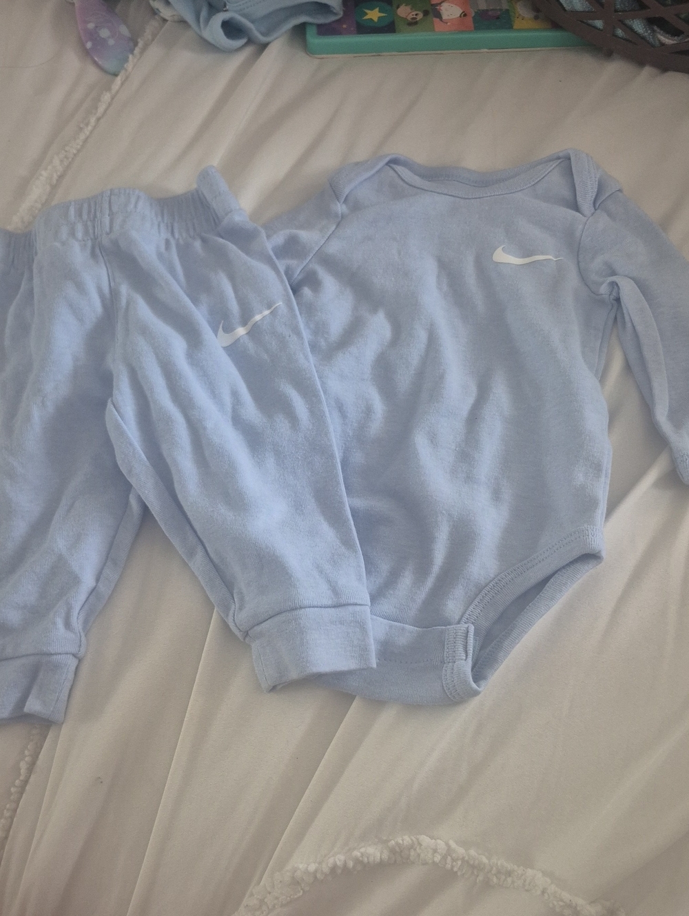 Nike Light Blue Infant Bodysuit and Pants Set